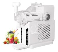 2 In1 Soft Ice Cream Maker Slushie Machine for Home, 205W Slushie Maker Machine, 5 Preset Functions for Slush and Granita, 2L Soft Serve Ice Cream Maker with 360° Mixing, Self-Cleaning Barrel White
