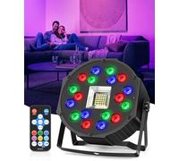 2 in1 Strobe Stage Light, 18 LED Lamps and 36 White Bead Strobe Lights,WRGB Party Disco Lighting, Par Lights for Musical Stage Halloween Parties