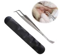 2 in1 Tick Remover, Tick Removal Tool, Stainless Steel Tick Remover, Professional Tick Tweezers for Dogs/Cats/Horses/Humans, Tick Hook Kit Included Removal Tweezers Tick Shovel