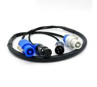 2 in1 XLR female and male in and out cable xlr and Power Hybrid Power con Cable -1m 1.5m 2m 3m 5m(1 meters)