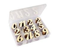 2 Inch 196 Pieces Wooden Numbers Unfinished Wood Numbers 0-9 for Crafts,with Sorting Grid Organizer