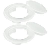 2 Inch 2 Pcs patio Table Umbrella Hole Ring,Parasol Table Insert Patio with Cap Parasol Hole Rings Plug Set Standard Size Umbrella Hole Plug for Glass Outdoors Patio Table Shop Deck Yard (White)