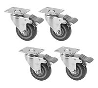 2 Inch 3 Inch 4 Inch Medium Wheel Caster Universal Wheel Electronic Factory Push Wheel Brake Wheel Castors Casters(Brake Casters,75mm)