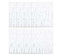 2 Inch & 3 Inch Sticky Vinyl Letter Stickers,8 Sheets Self Adhesive Stick On Alphabet Symbol Sticker for Scrapbook, Bottle Decor - White