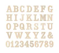 2 Inch 315 Pieces Wooden Letters & Numbers for Crafts Unfinished Wood Alphabet ABC & Numbers 0-9 for Wall Decor