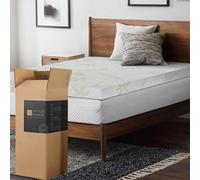 (2" Inch 4cm, Single 90 x 190 cm (35” x 74”)) Quality Bamboo Memory Foam Mattress Topper S, D, K