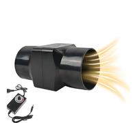 2 inch 50 mm Inline Extractor Duct Fan with Governor, 36 m³/h Air Flow Exhaust Fan Quiet Blower for Bathroom, Shoe cabinet, Grow Rooms, Doghouse, Motorhome, Attic,Yacht, 50mm-black