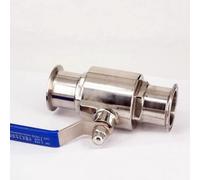 2 Inch 51mm 304 Stainless Steel Sanitary Ball Valve Tri Clamp Ferrule Type 1Pcs