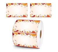 2 Inch Autumn Thermal Stickers Direct Thermal Labels - Fall Maple Leaves Stickers Self-Adhesive Printer Labels for Small Business Name Price Label DIY Custom Logo Design 500 Pcs (2X3)