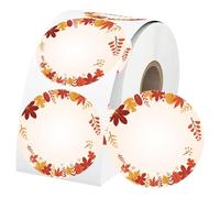 2 Inch Autumn Thermal Stickers Direct Thermal Labels - Fall Maple Leaves Stickers Self-Adhesive Printer Labels for Small Business Name Price Label DIY Custom Logo Design 500 Pcs (2X2)