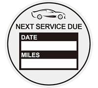 2 inch Black 100 PCS "Next Service Due" Static Cling Labels Easy Remove Oil Change Stickers - Static Cling Windshield Labels-Poskornwel