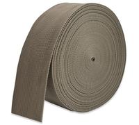 2 inch Brown Webbing Strap 12 Yards Wide Heavy Duty Polypropylene Webbing Straps for Backpacks-Bags-Lawn Chair Replacement-Seat Belt-Outdoors Indoors Crafting DIY-Furniture Tie Down Strapping