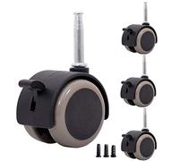 2 inch Caster Wheels,Furniture Caster,Twin Nylon Wheel Castors Casters,Socket Grip Neck Stem Fix,Load Bearing 120Kg,for Divan Bed Bases and Furniture,Pack of 4