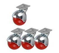 2-Inch Color Spherical Nylon Casters Wheel Galvanized Bracket Castors Swivel Sofa Caster Replacement Wheels Bearing Weight 120kg for Office Chair Cabinet Coffee Table 4pcs