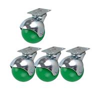 2-Inch Color Spherical Nylon Casters Wheel Galvanized Bracket Castors Swivel Sofa Caster Replacement Wheels Bearing Weight 120kg for Office Chair Cabinet Coffee Table 4pcs