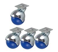 2 Inch Colorful Nylon Swivel Caster Wheels with Zinc Bracket 120kg Load Capacity Replacement Wheels for Sofa Office Chair Furniture Set of 4