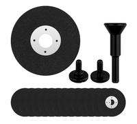 2 Inch Die Grinder Cut Off Wheel, Cutting Wheel for Drill, 15 PCS Metal Cutting Discs 3/8Inch Hole with Metal Arbor 1/4in Shank for Cuts Steel Bronze Brass Nuts Bolts Screws etc