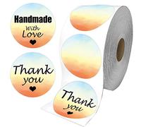 2 inch Direct Thermal Stickers Gradual Change Round Circle Thermal Color-Code Dot Self-Adhesive Multi-Purpose Thermal Labels Printer for DIY Barcode,Business,Address,Name Gift Tags 500 pcs