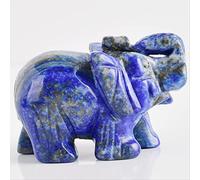 2 Inch Elephant Figurines Craft Carved Natural Stone Lapis Lazuli Elephant Mini Animals Statue For Home Decor
