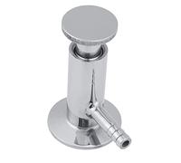 2 Inch Ferrule Sanitary Stainless Steel SUS304 Sampling Valve, Clamp Connection Sampling Valve with Mirror Polish for Food Pharma Dairy Beer Industry