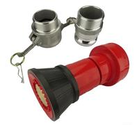 2 Inch Fire Nozzle With 2 Inch Aluminum Cam Lock Fittings Set for Firefighting Equipment Water Spray Garden Hose Industrial Fire Control