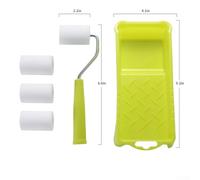 2 Inch Foam Roller Set with Tray for Wall Painting and Touch-Up Repair, High-Density Mini Roller for Edges Trim and Molding, Includes Handle(D)