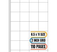2 Inch Graph Paper Notebook: Extra Large Squares Grid Paper | 8.5x11 | 110 Pages
