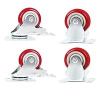 2 Inch Heavy Caster Furniture Accessories Wheel Mute Direction Pulley Steering Wheel 1.5 Inch Caster Castors Casters(2b+2c,75MM)