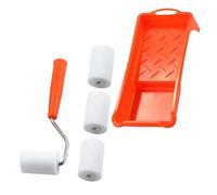 2 Inch High-Density Foam Paint Roller Kit with Sturdy Frame and Paint Tray Liners, for Small Spaces Corners Edges, DIY Home Decor & Craft Projects