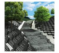 2 Inch High Slope Erosion Control Grid Honeycomb Soil Stabilization Mesh for Retaining Walls Heavy-Duty Ground Reinforcement for Light Traffic Areas (5x8.5m / 16.4x27.9ft)