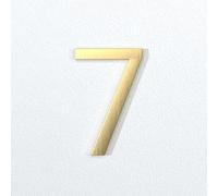 2 Inch House Numbers Modern Metal Brass Door Number 5cm Golden Mailbox Address Sign, for Room Office Apartment Wall Decor Hotel Garden Exterior Decorative Cafe Yard Street(7)