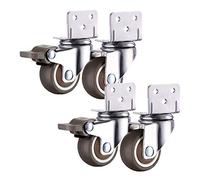 2 Inch L- Shaped Wheels Replacement Casters 360-Degree Rotating Rubber Furniture Casters Heavy Duty Castor Protect The Floor,for Baby Bed, Carts Trolley, Kitchen Cabinet,4 Pcs