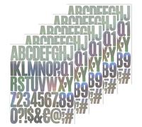 2 Inch Letter Number Sticker, 250 Pieces Self Adhesive Capital Alphabet Stickers for Scrapbook, Mailbox, Bulletin Board and DIY Crafts Making 5 Sheets Silver