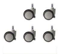 2-Inch Locking Swivel Caster Wheels for Office & Studio Furniture Universal Accessories 5-Piece Set in Stylish Gray Perfect for Smooth Movement and Stability