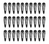 2 Inch Metal Hair Clips, 30 Pack Hair Clips, Kids Barrettes Girls' Hair Accessories, Barrettes Women Metal Snap Hair Clips, Non-Slip, Lovely Simple Hairstyle Clips, Black
