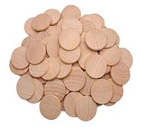 2 Inch Natural Wood Slices Unfinished Round Wood Coins for DIY Arts & Crafts Projects, 60 per Pack