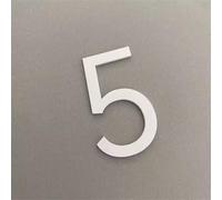 2 Inch Numbers for Address On House - Mail Box Numbers for Mailbox Outside, White/Black House Numbers Are Applicable for Mailboxes, Cars, Door, Window, Sign,House, Apartments, Office, Room(White 5)