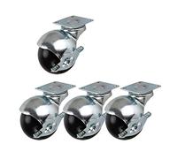 2 Inch Nylon Sphere Casters 1.5 Inch Universal Wheels for Sofa Furniture Office Chair Swivel Casters for Cabinet Coffee Table - Heavy Duty & Smooth Rolling