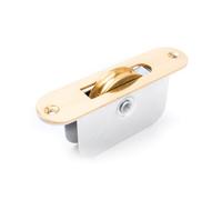2 Inch Radius End Sash Pulley - Polished Brass