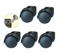 2 inch Rodless Black Silent Caster,Furniture Casters,Swivel Castors Wheels,Replacement Chair Accessories,for Office Chair Casters,5pcs,PU Material,Capacity 150kg(Black)