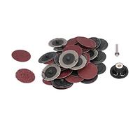 2 Inch Sanding Discs, 40Pcs Lock Sandpaper Sanding Disc Sandpaper Discs 1/4in Holder Sandpaper Set for Hardwood Particleboard Fiberboard Plastics