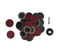 2 Inch Sanding Discs, 40Pcs Lock Sandpaper Sandpaper Discs 1/4in Holder Sandpaper Set Sanding Disc for Drill for Hardwood Particleboard Fiberboard Plastics