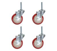2 Inch Screw with Brake 3 Inch Universal Wheel Machine Equipment 4 Inch Caster Wheel Accessory Castors Casters(4 No Brake,3in)
