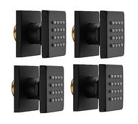2-Inch Solid Brass Adjustable Shower Body Spray Jet, Black Wall-Mount Square Jets for Spa Experience, 4PCS Shower Side Jets