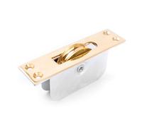 2 Inch Square End Sash Pulley - Polished Brass