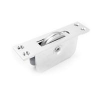 2 Inch Square End Sash Pulley - Satin Chrome