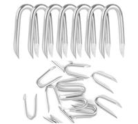 2 Inch Steel Wire Fencing Staples, Galvanized U Shaped Fasteners Nails for Fixing Wire Woven and Mesh Fencing, 30 PCS