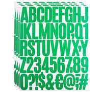 2 Inch Sticky Vinyl Letter Number Stickers, 4 Sheets Self Adhesive Stick On Alphabet Symbol Sticker for Scrapbook, Bottle Decor - Dark Green