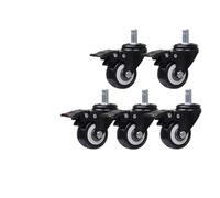 2 Inch Swivel Caster Wheels for Office Chairs - 5 Pack Universal Replacement Wheels with Brakes M11 Clip-On Lift Design for Smooth Mobility and Stability