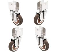 2-Inch Swivel Caster Wheels with U-Sd Plate Rolling Trolley & Dolly Casters with Brakes Castors for Fur & Equint (Without Brake 18MM)